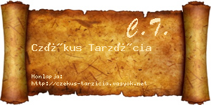 Czékus Tarzícia névjegykártya